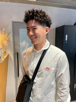 ショート カラー パーマ ヘアアレンジ メンズ メンズ特化 しゅうへいのヘアスタイル