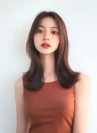 ミディアム 韓国風/髪質改善/ ナガヤアキラのヘアスタイル