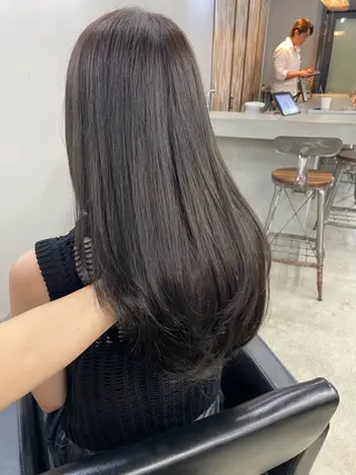 ロング カラー 新宿/韓国ヘア/ 髪質改善ストレートのヘアスタイル
