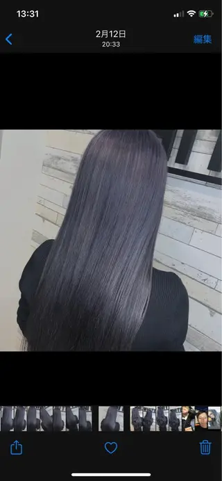 ロング カラー ヘアアレンジ トッチ 艶髪髪質改善のヘアスタイル