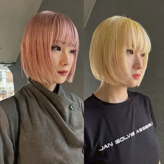 ショート ARCANAブリーチ ダブルカラー🌟原宿のヘアスタイル