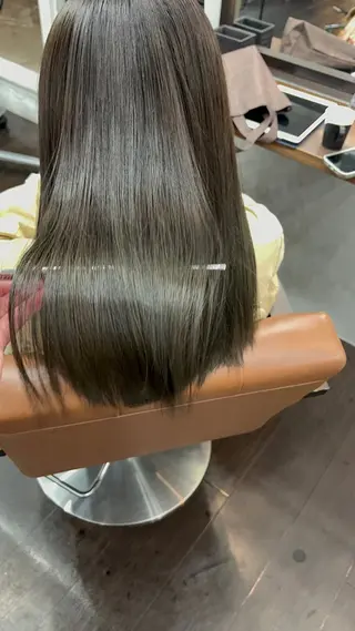 セミロング 名駅/艶韓国風ヘア miyabiのヘアスタイル