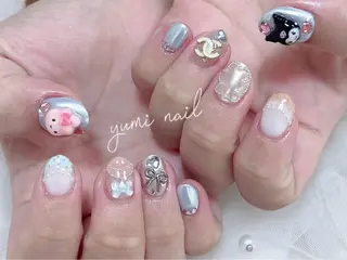 ネイル 𝐲𝐮𝐦𝐢🎀 長さ出しデザイン専門のネイルデザイン