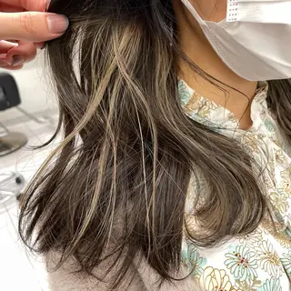 セミロング カラー *モデル募集🤍横浜 透明感カラー🫧のヘアスタイル