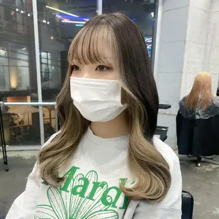 セミロング カラー 💗💗韓国レイヤー yu-ki💗💗のヘアスタイル