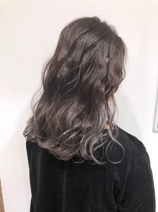 セミロング カラー パーマ ヘアアレンジ 境 健助のヘアスタイル
