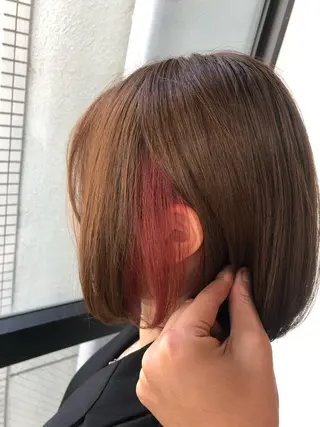 ショート カラー 髪質改善&ブリーチ 伊勢 祐一郎のヘアスタイル