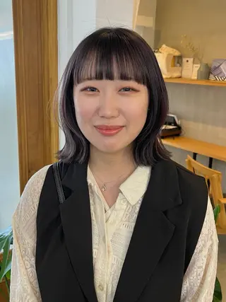 ミディアム カラー 伊藤ゆかり/髪質改善 /透明感カラーのヘアスタイル