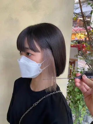 ミディアム カラー 酸性ストレート 🇰🇷しゅうのヘアスタイル
