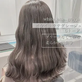 ロング メンズ 艶感ミルクティー🤍 色落ち綺麗🤍ともやのヘアスタイル