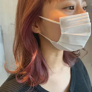 ミディアム 吉村 怜のヘアスタイル