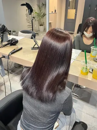 ミディアム カラー Lia 瑠莉花のヘアスタイル