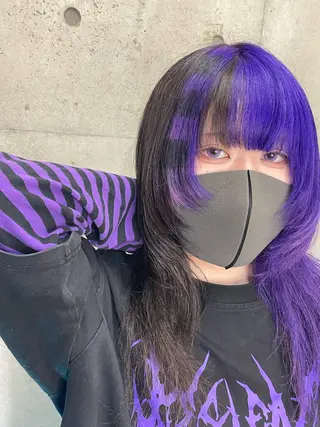 カラー ホワイト&レイヤーカ ットエクステ長畠俊輔のヘアスタイル
