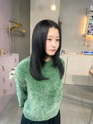 セミロング カラー 前橋 姫奈のヘアスタイル