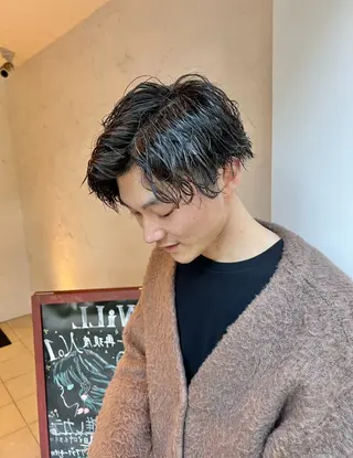 ミディアム パーマ メンズ メンズパーマ 特化/京橋/栗野のヘアスタイル