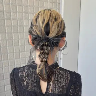 ヘアアレンジ 艶感カラー/オリーブ アレンジ：♡のヘアスタイル