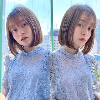 ショート カラー ❣️韓国/レイヤー/ 透明感カラー/まさのヘアスタイル