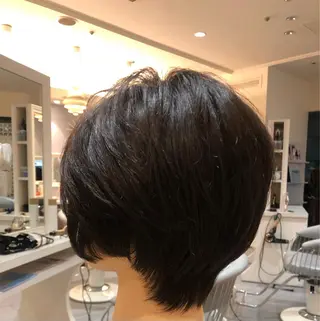 ショート カラー パーマ ヘアアレンジ 阪上 沙織のヘアスタイル