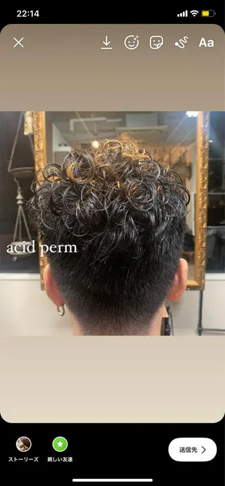ショート パーマ メンズ ［girl］ MIKIのヘアスタイル