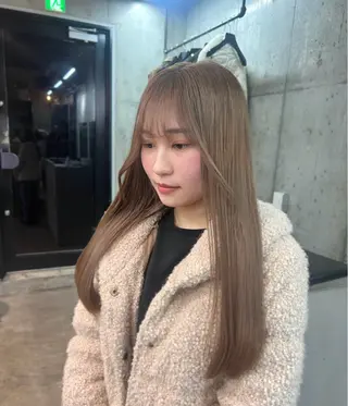 ロング カラー 透明感カラー ✨ 韓国艶髪💗菅原のヘアスタイル