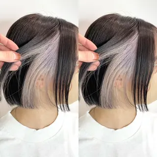 ミディアム カラー 🌙HIZUKI🌙 ハイトーン 艶髪のヘアスタイル