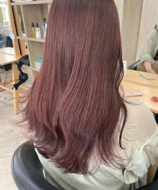 セミロング カラー 立川 奈那子のヘアスタイル