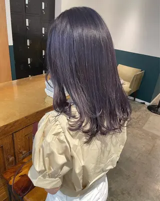 ミディアム カラー mizu🐾 hair braceのヘアスタイル