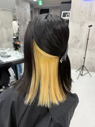 ミディアム カラー メンズ ☁️かずき☁️青.紫 推し活カラー💫のヘアスタイル
