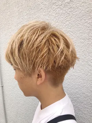 ショート カラー パーマ メンズ 【白髪ぼかし 専門GBG】自由が丘のヘアスタイル