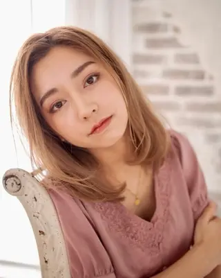 セミロング カラー パーマ 松島祐介【店長／ トップディレクター】のヘアスタイル