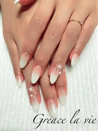 ロング カラー パーマ ヘアアレンジ キッズ ネイル マツエク・マツパ Greace la vie所属・Greace  la vieのネイルデザイン