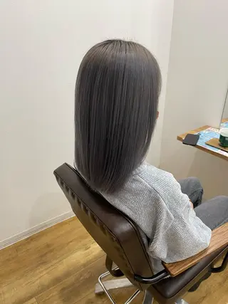 ミディアム カラー 髪質改善・縮毛矯正 💎ASUKAのヘアスタイル