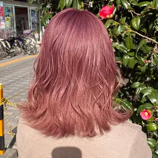 ミディアム カラー マンツーマン女性 美容師 奏のヘアスタイル