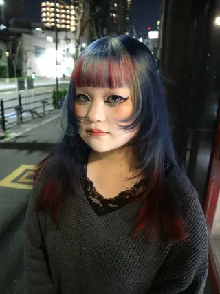 ロング カラー ハイトーン/メンズ/ デザイン/梅田/ミユのヘアスタイル