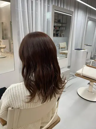 セミロング カラー 艶髪/透明感カラー/ 韓国/nonokaのヘアスタイル
