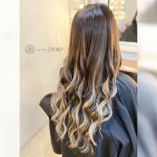 ロング カラー ヘアアレンジ Hair Make Salon ZEROのヘアスタイル