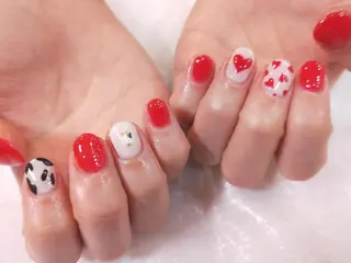 ネイル はばすみれ🎀ﾈｲﾙ 光ﾌｪｲｼｬﾙ ﾍｱのネイルデザイン