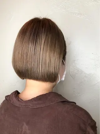 ショート カラー ショート/ボブ/ メンズ/縮毛矯正のヘアスタイル