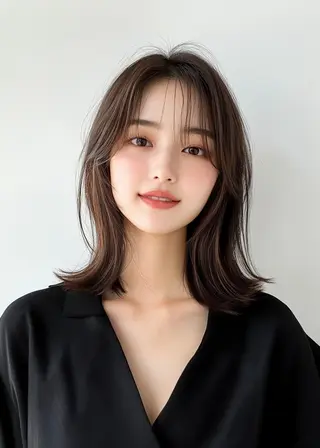 ミディアム 韓国風/髪質改善/ ナガヤアキラのヘアスタイル
