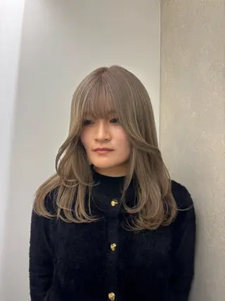 セミロング カラー ガーリーネイル hiroka🩰🎀のネイルデザイン