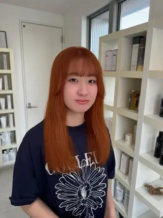 セミロング カラー 堀越 美羽のヘアスタイル
