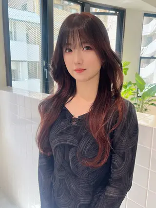 ロング カラー 透明感カラー 💎飯塚ゆうきのヘアスタイル