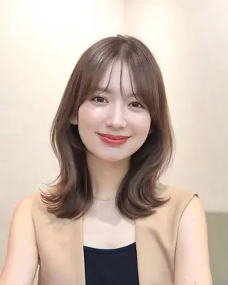 ミディアム カラー 縮毛矯正 特化生田のヘアスタイル