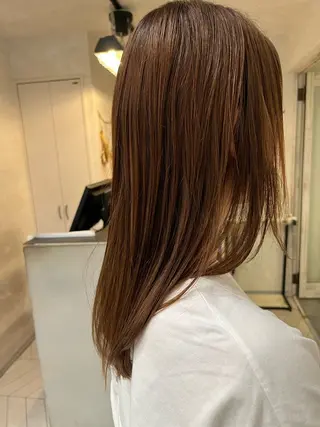 ミディアム 🥀髪質改善/カラー 縮毛矯正🥀金武のヘアスタイル