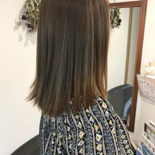 ロング クニモトハルナ ボブ/柔らかカラーのヘアスタイル