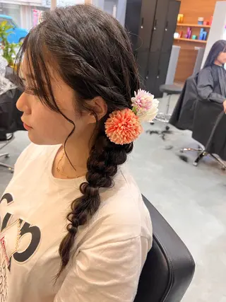 ヘアアレンジ 🎀似合わせカット 🎀透明感カラー💞のヘアスタイル