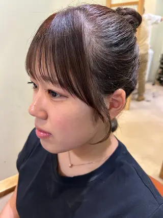 ミディアム カラー 久木原 ゆりのヘアスタイル