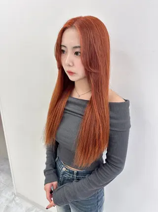 ロング カラー パーマ ヘアアレンジ メンズ キッズ ♥️韓国ヘア レイヤー♥️ゆりのヘアスタイル
