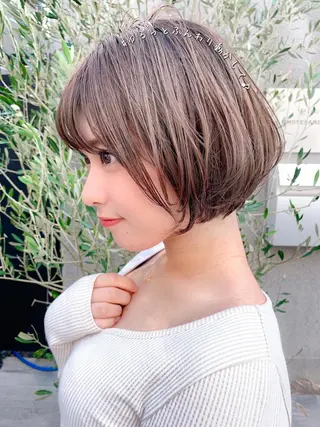 ショート カラー 大人かわいい💍🤍 ボブ/ショートボブのヘアスタイル