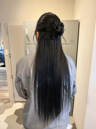 ロング ヘアアレンジ ブリーチ/アレンジ 天満/chihiroのヘアスタイル